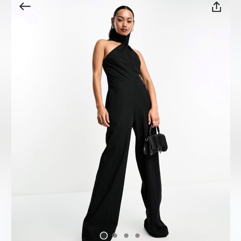 ASOS Chic Black Halter Jumpsuit
